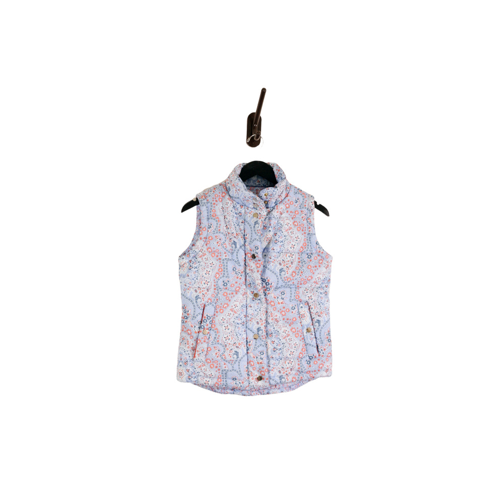 Gretchen Scott Women's Puffer Vest Pleasantly Paisley Preppy Imari NWT XS $149